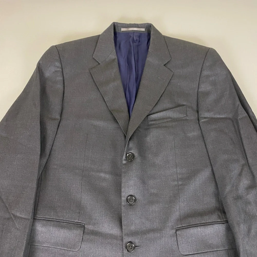 Charles Tyrwhitt Mens Wool Suit Jacket Men's 40R Dark Gray Tailoring London‎